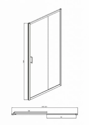 Душевая дверь Bravat DROP BD120.4100A