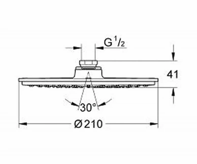 Верхний душ Grohe Rainshower Cosmopolitan Metal 28373000