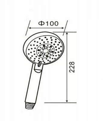 Душевая лейка Agger Splash A02 хром