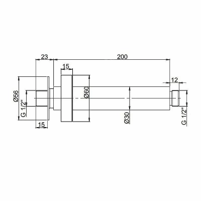 Держатель верхнего душа Paini 50PW744T620BI никель брашированный