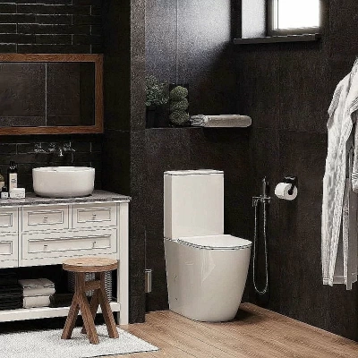 Унитаз напольный CeruttiSpa BELLA CT8709 безободковый, с бачком, с крышкой микролифт
