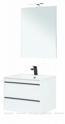 Тумба с раковиной Aquanet Lino 70 белый матовый
