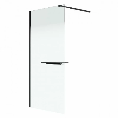 Душевая перегородка Niagara Nova 120 NG-582-12BLACK профиль черный матовый/стекло белый градиент