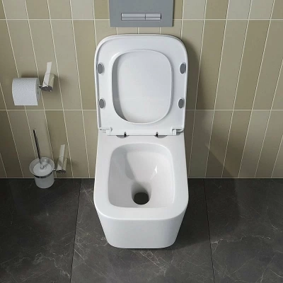 Унитаз подвесной BelBagno DUE-TOR BB5171CH-TOR/SC белый, с крышкой микролифт, безободковый, слив-торнадо