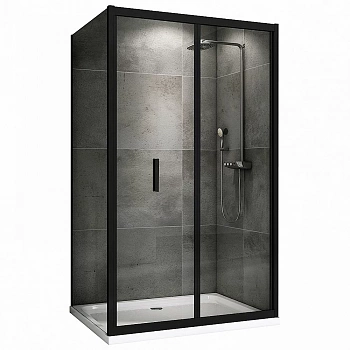 Душевой уголок ABBER Sonnenstrand AG07120B-S100B черный/прозрачный