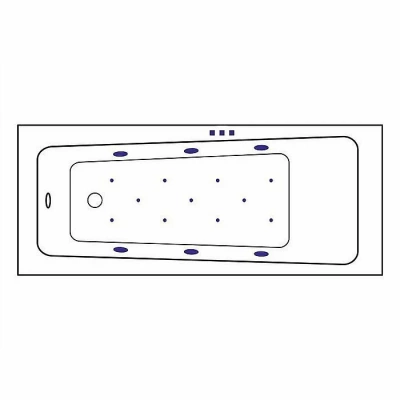 Ванна акриловая EXCELLENT Ava RELAX WAEX.AVA17.RELAX.CR 170x70 белая с гидромассажем