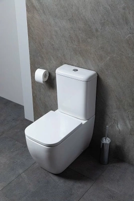 Унитаз Allen Brau Infinity 4.21001.20+4.21002.20 безободковый, с бачком, с крышкой микролифт, белый