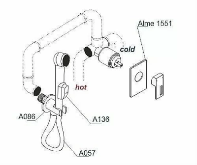 Гигиенический душ WasserKRAFT Alme A15157