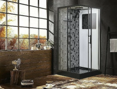 Душевая кабина Esbano Elegancia ESB-100CKR 100x100 стекло прозрачное/профиль черный