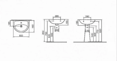 Раковина на пьедестале Vitra Norm Fit 60 6895B099-17780156 белая