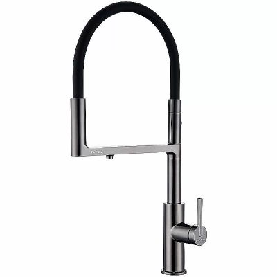Смеситель для кухни Paulmark Tornado To213402-GB черный глянцевый