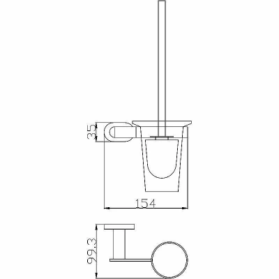 Ершик для туалета Rav-Slezak Yukon YUA0500CB хром