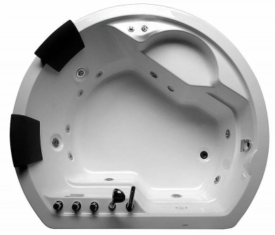Ванна акриловая Gemy Built-in G9053 B 185x162 белая с гидромассажем