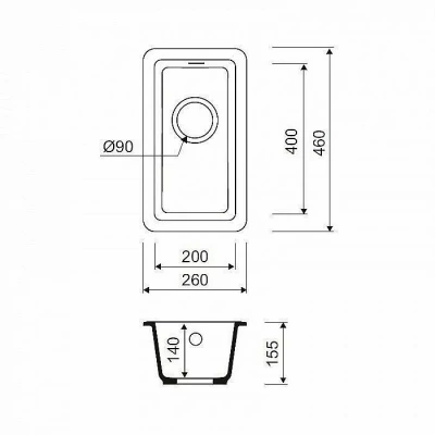 Кухонная мойка IDDIS Tanto TU1P261i87