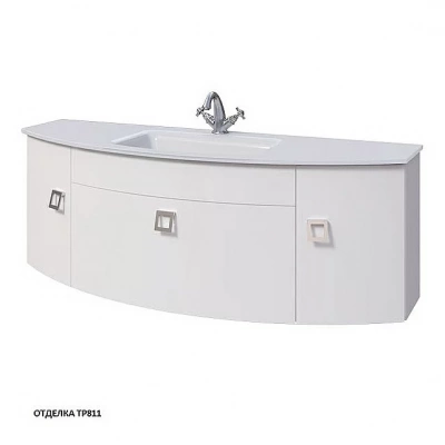 Тумба с раковиной Caprigo Legato 140 1 ящик/раковина стекло бланж