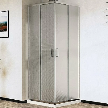 Душевой уголок Vincea City 80х80 VSS-5CT800MT стекло текстурное/профиль хром