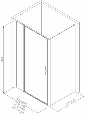 Душевой уголок Allen Brau Priority 100x100 3.31028.00 + 3.31046.00 прозрачный/хром