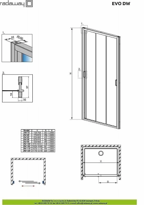Душевая дверь Radaway Evo DW 120