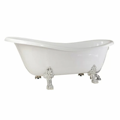 Ванна Veragio Gialetta на лапах Leone Standart 170х80 хром