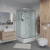 Душевая кабина Niagara Classic 330844QP 100x80 стекло матовое/профиль серебро