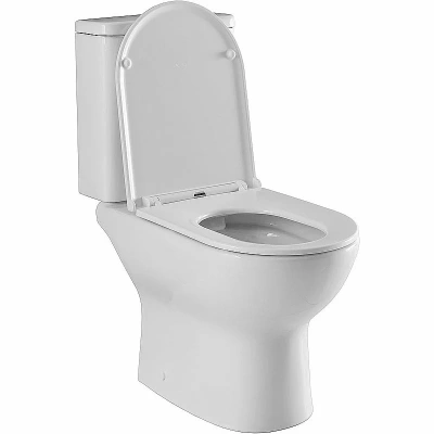 Унитаз напольный Aquanet Ray 326011 безободковый, с бачком, с крышкой микролифт, слив торнадо