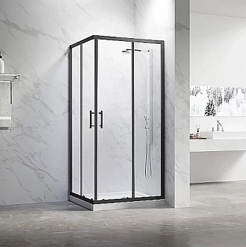 Душевой уголок Veconi 110х90 RV27B-11090-01-C8 стекло прозрачное/профиль черный