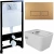 Унитаз Boheme Zen 967-2-WM с инсталяцией и кнопкой 664-G белый матовый/золото, безободковый, с функцией биде