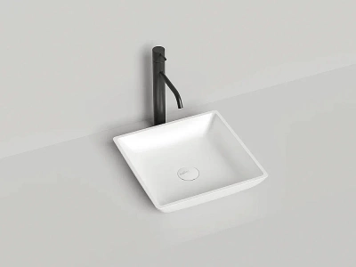 Раковина накладная Salini Callista 04 1101108G 38 из искусственного камня S-Sense, белая глянцевая