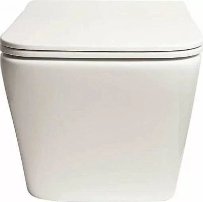Унитаз подвесной SantiLine SL-5004SM-BD безободковый, с крышкой микролифт