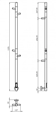 Полотенцесушитель электрический Vincea VTD-1DCE 15x140